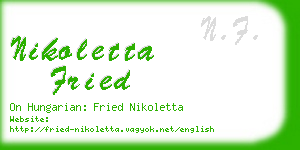 nikoletta fried business card